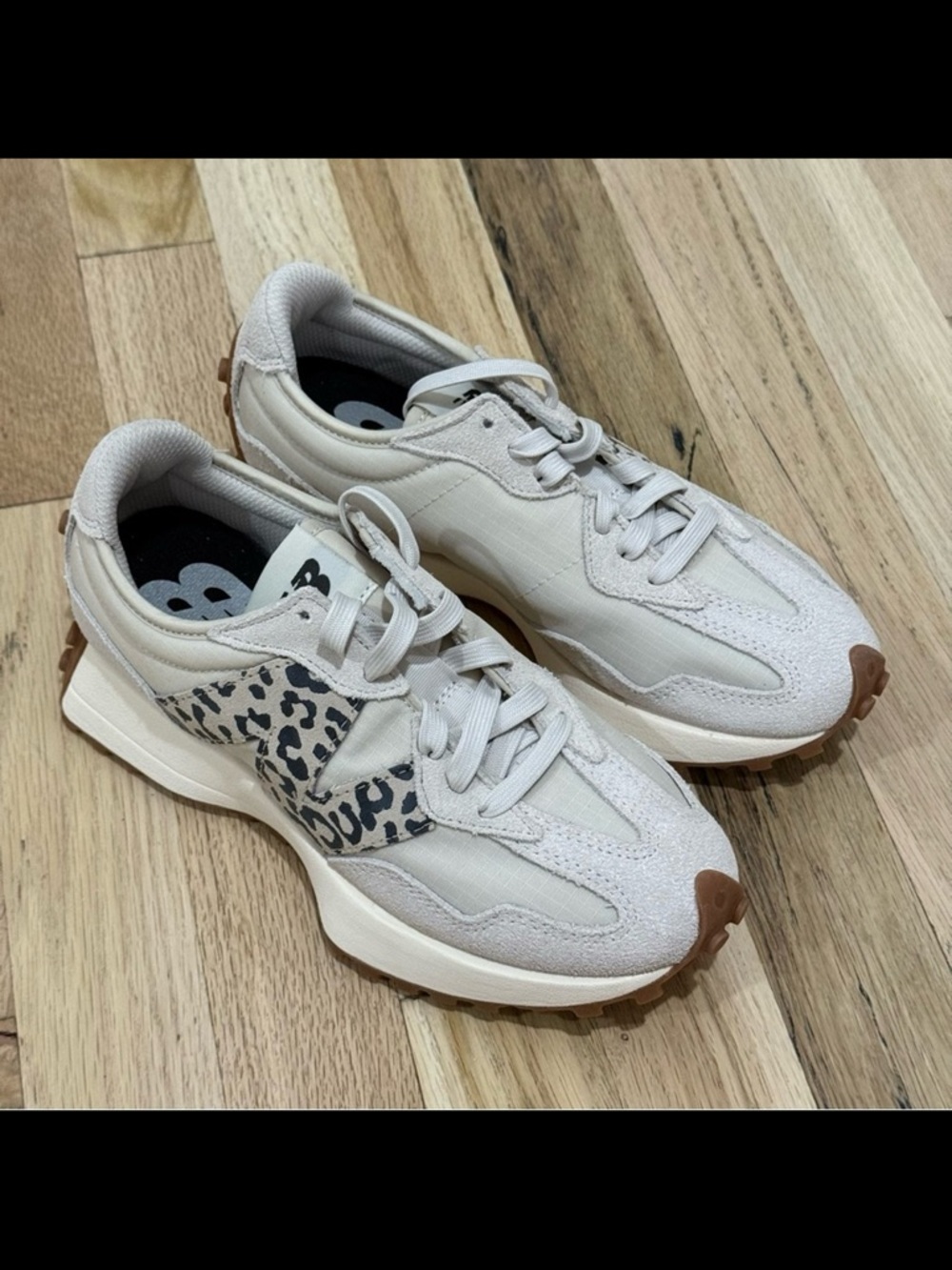 New Balance 327 Sneakers Linen/Sea Salt/Leopard - Picture 5 of 7